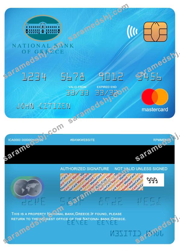 Greece National bank mastercard